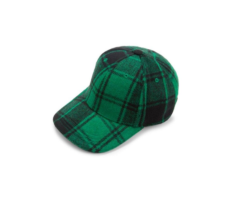 $175 NWT HiSO Prive Plaid Baseball Cap One Size Green